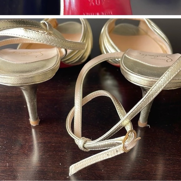 Christian Louboutin Gold Heels - Picture 5 of 9